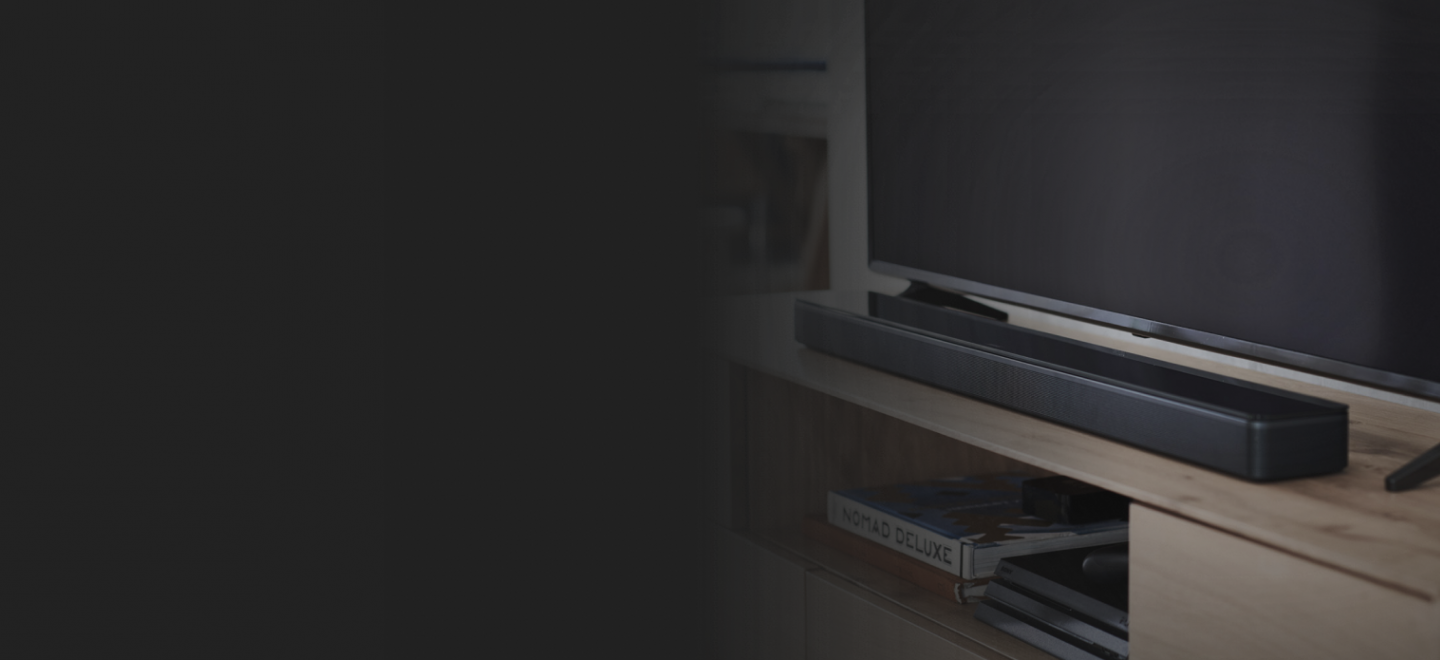 A Bose Soundbar in front of a TV